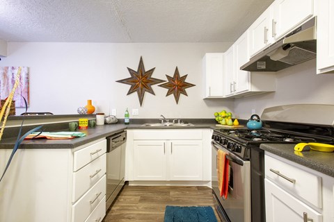 Kitchen at Villas de la Terraza Apartments in Albuquerque NM October 2020